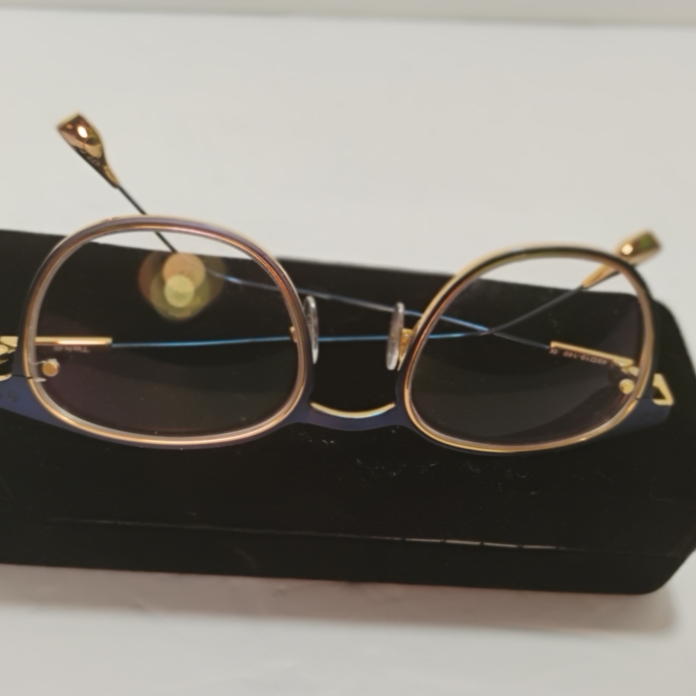 TEKA Prescription Eyeglasses 477 CCL.3 Blue Gold Metal 49-19-140 - Picture 7 of 7